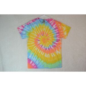 Tie Dye Unisex Medium Multicolor Pastel Spiral Short Sleeve T-Shirt